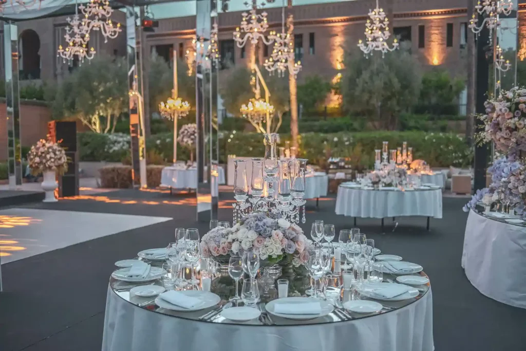 classic white wedding decoration marrakech
