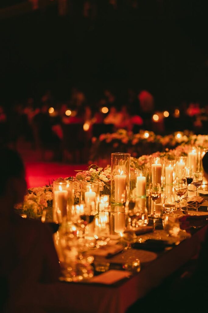 romantic table candle decor wedding marrakech