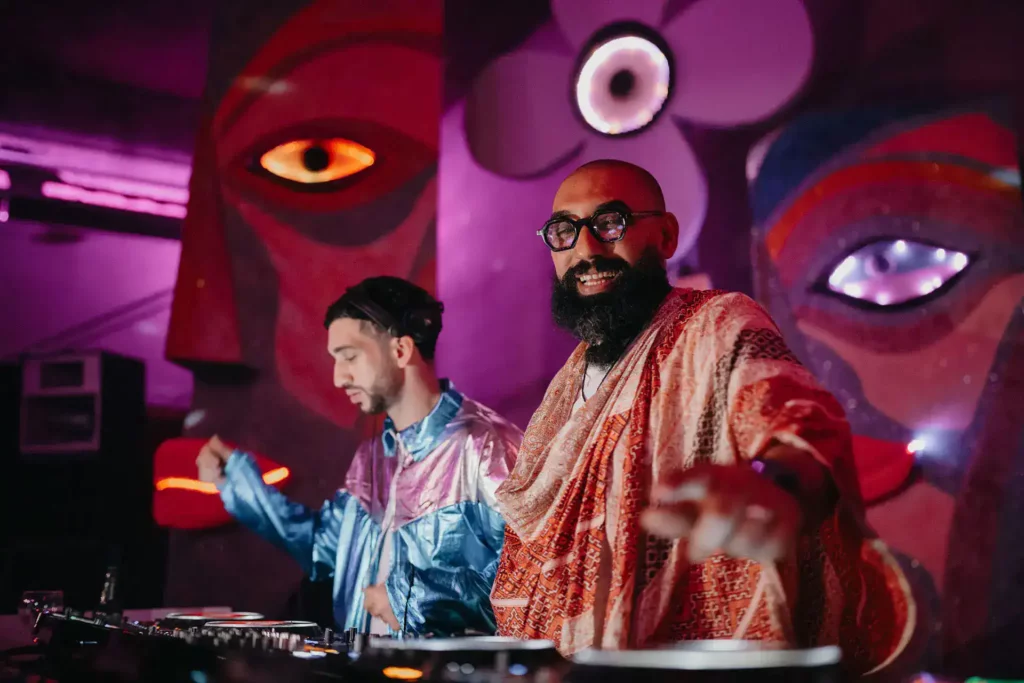 dj performing musical ambience